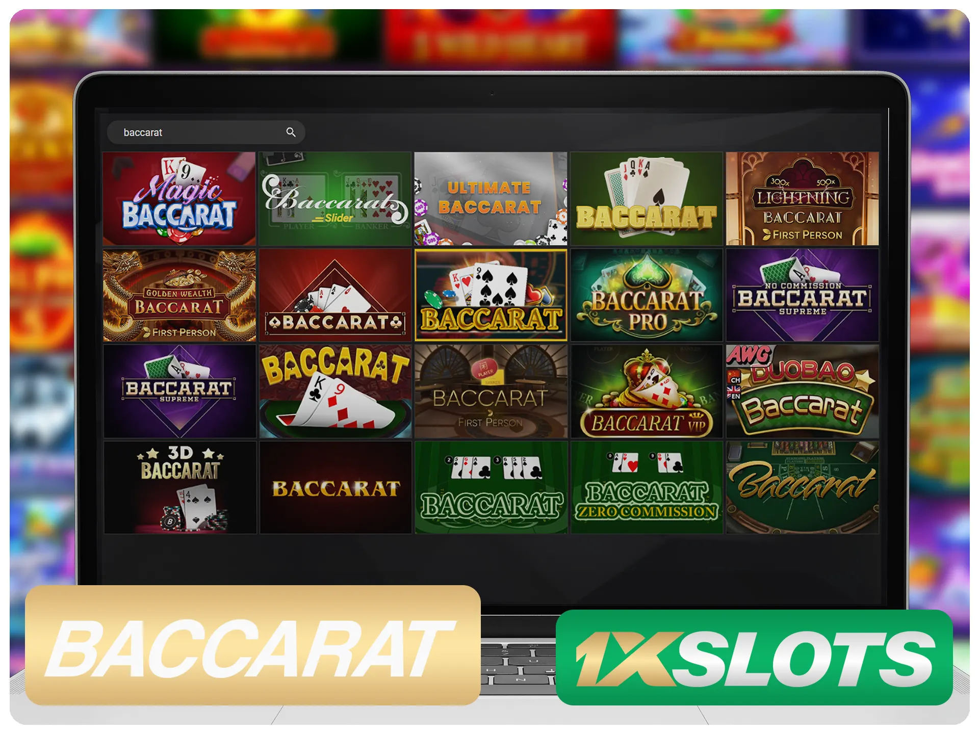 Juegue al baccarat en 1xSlots y gane dinero.