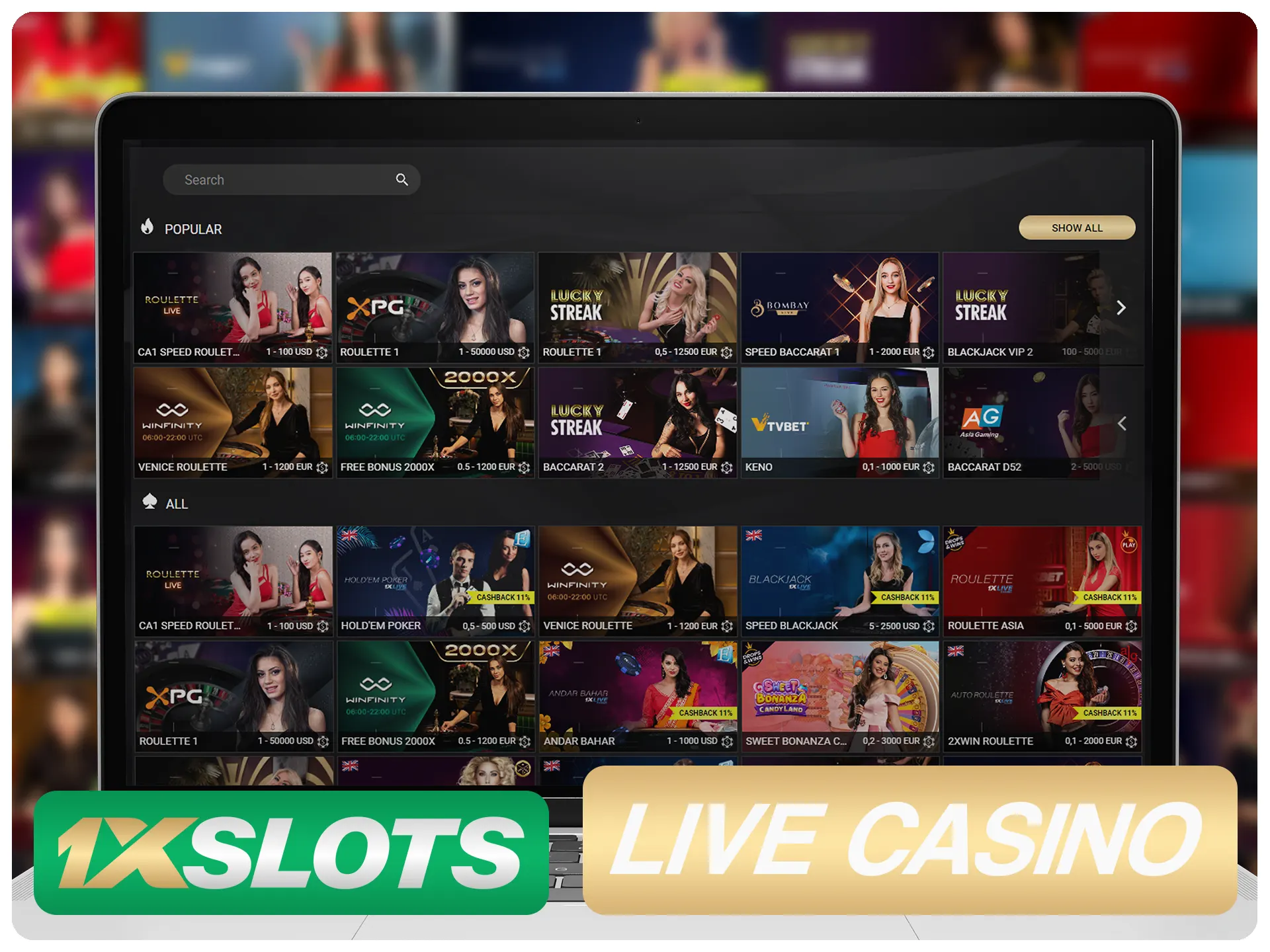 Pasa tu tiempo con gente real jugando en 1xSlots.