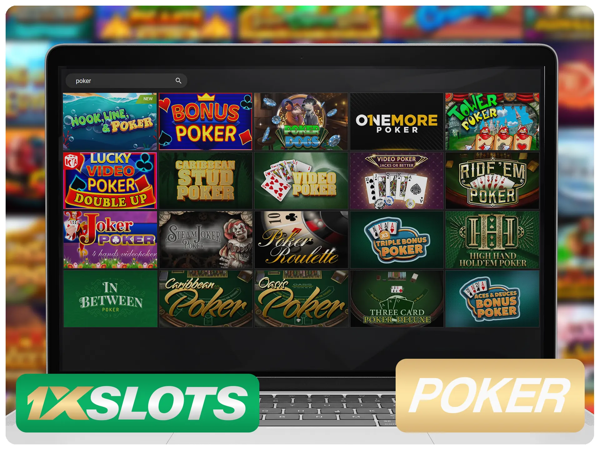 Juega al poker con gente real en 1xSlots.